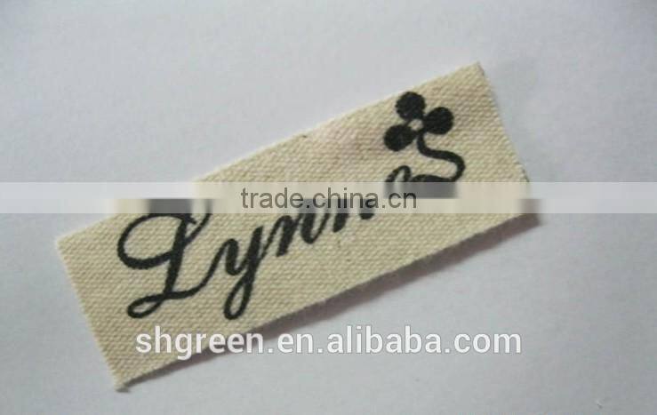 Simple printing folded cotton label