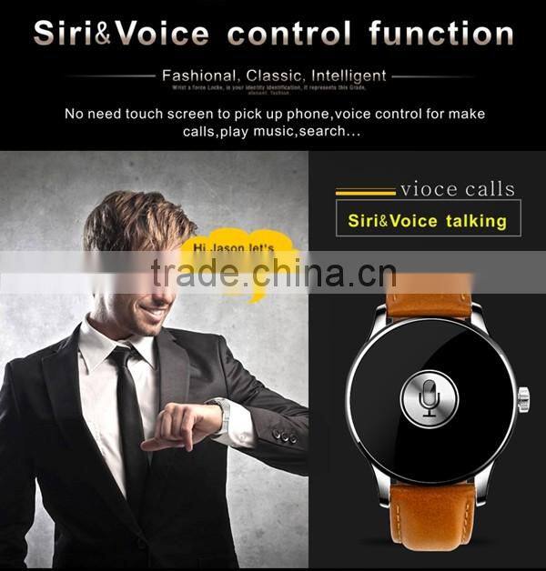 K88H Smart Bluetooth Watch 2016 Latest Calorie and Heart Rate Measuring Smartwatch Wholesale.