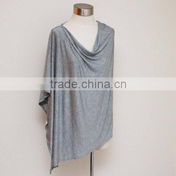 light grey mondel spandex super soft baby car seat nursing top wear