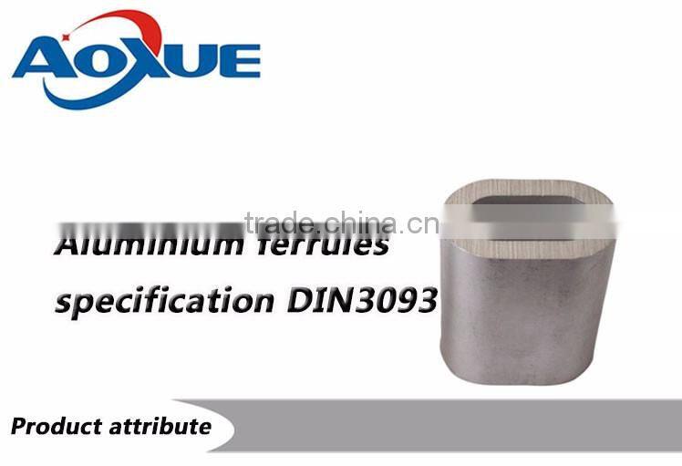 shape oval tube ferrules DIN3093 aluminium sleeves