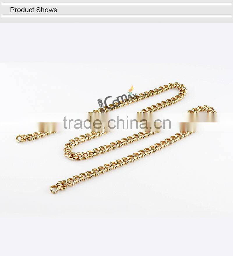 European feature metal 18K shining gold chain for handbag