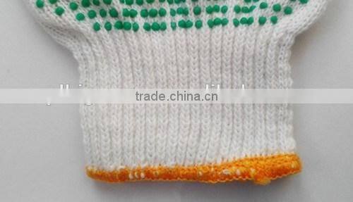 BSSAFETY China supplier poly cotton knitted pvc dotted safety gloves, cheap work gloves