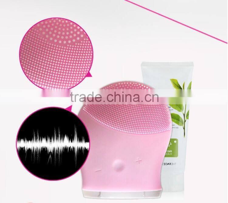 USB Rechargeable Electric Vibrate Facial Cleansing Brush Face Cleaners Skin Care