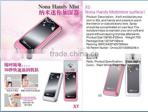 Mirror Surface Model Nano Handy Portable Mist Facial Sprayers