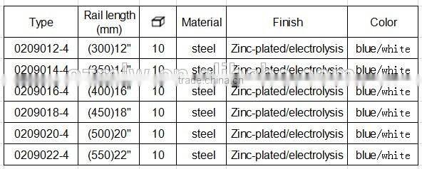 three hidden slide rail rally drawer slides