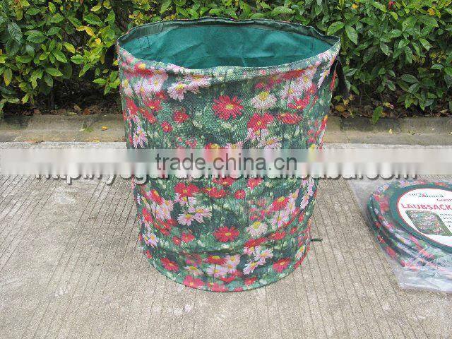 printed flowers leaves pop up bag garden bag waste bag manufacturer