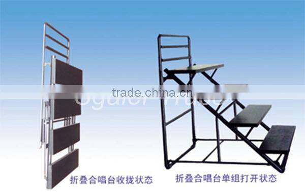 Folding stage riser for taking photo collapsible riser