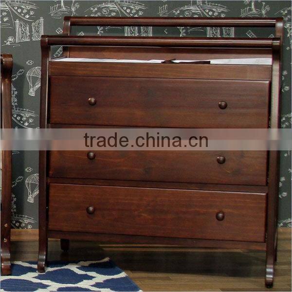 Classical Three Drawers baby change table baby changing table
