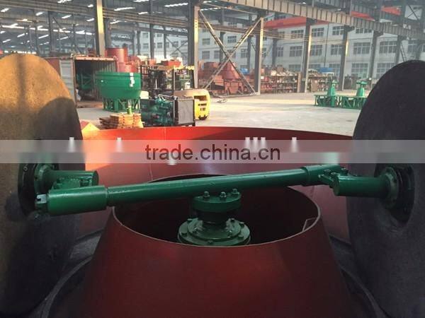 Gold ore wet edge pan mill, low price gold processing line made in China