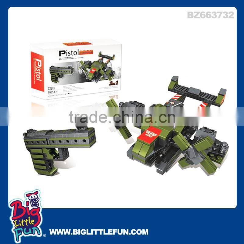 Military toys play set,toy gun military and fighter plane toy block