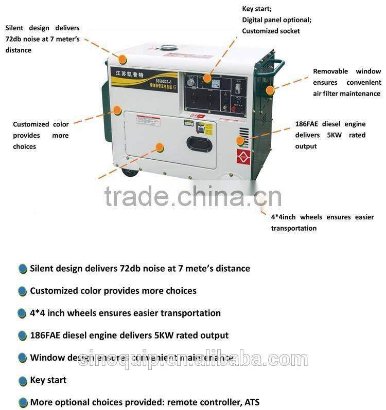 Standby Air Cooled Diesel Generator 5kw