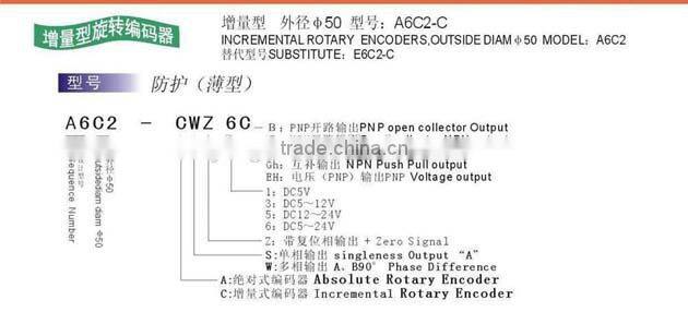 E6C2-CWZ6C 720ppr 50mm Dia Shaft 8mm AB Incremental Rotary Encoder servo motor encoder