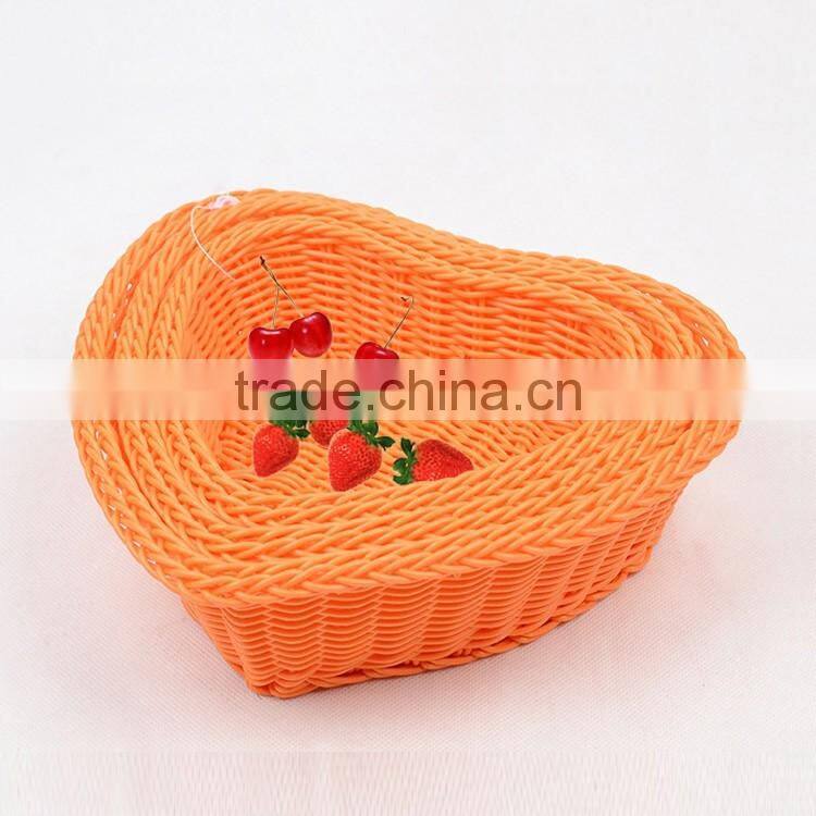 Small plastic wicker woven wedding gift baskets wholesale with ribbon