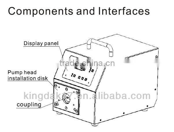 KWT300S Led digital display Precise variable speed peristaltic pump / dosing pump for water pumps fluid /4YT15 Pump head