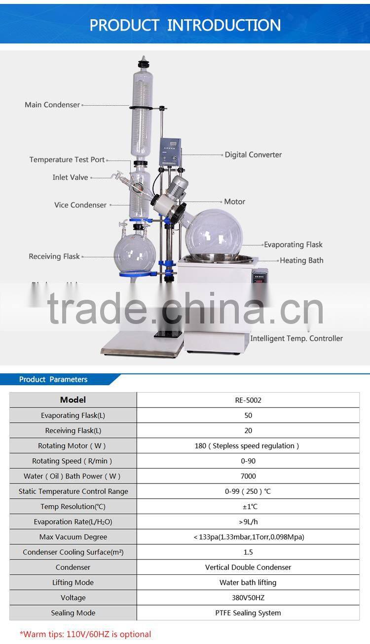 High Vacuum Rotavapor Supplier (1-50L )