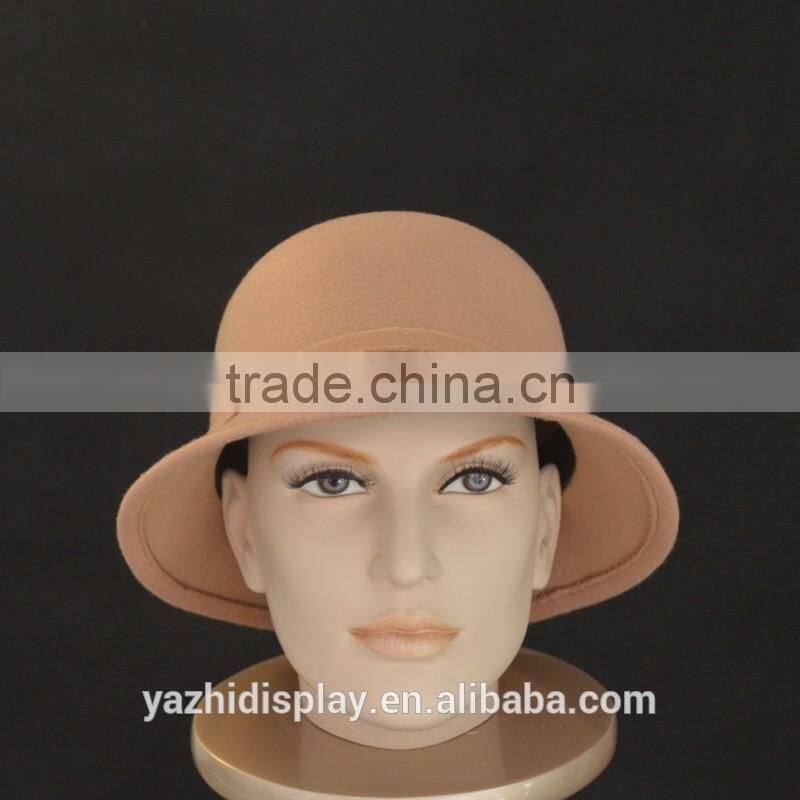 Realistic female wig making head mannequin and for hat display