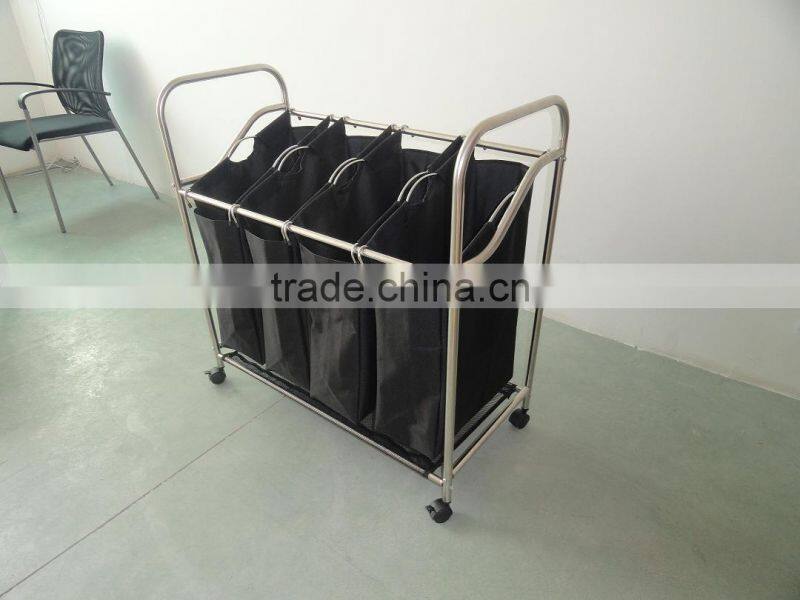 The steel laundry basket for hotel laundry bag