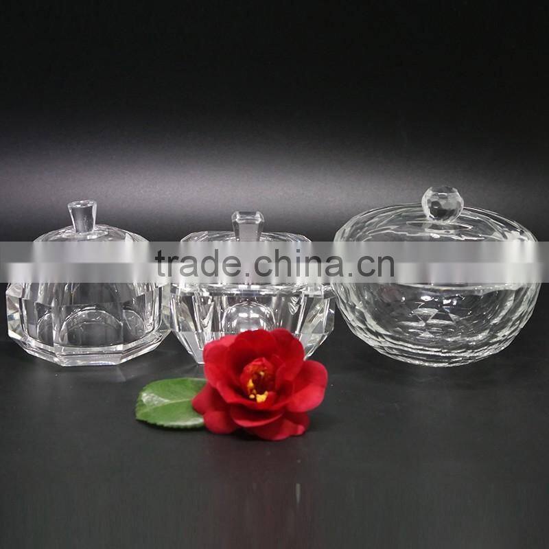 Wholesale clear crystal glass jewelry box