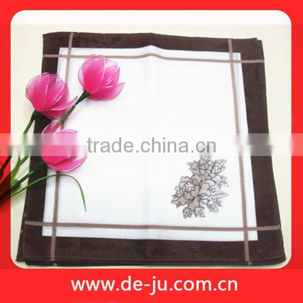 Embroidered Printing Flower Pattern Handkerchiefs