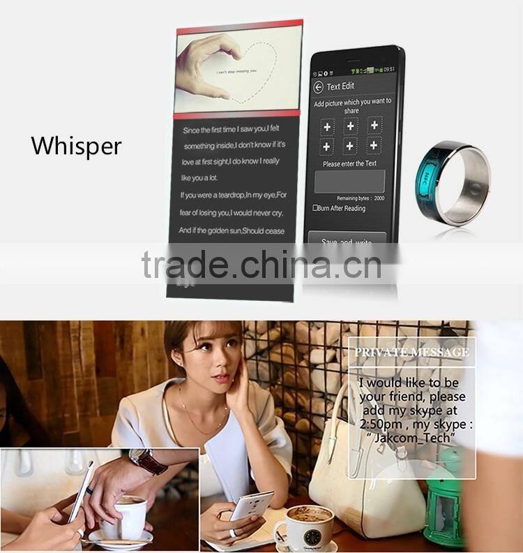 2016 Newest Smart NFC Ring for Smart Phone/Password/Delivering Messages NFC Smart Ring Open IC door,NFC door ,ID door