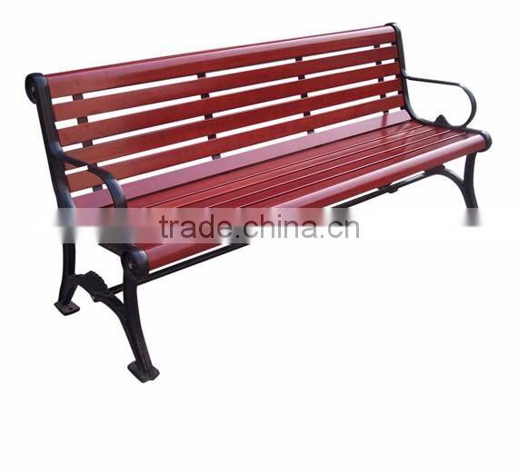 wood plastic waterproof outdoor cast iron bench