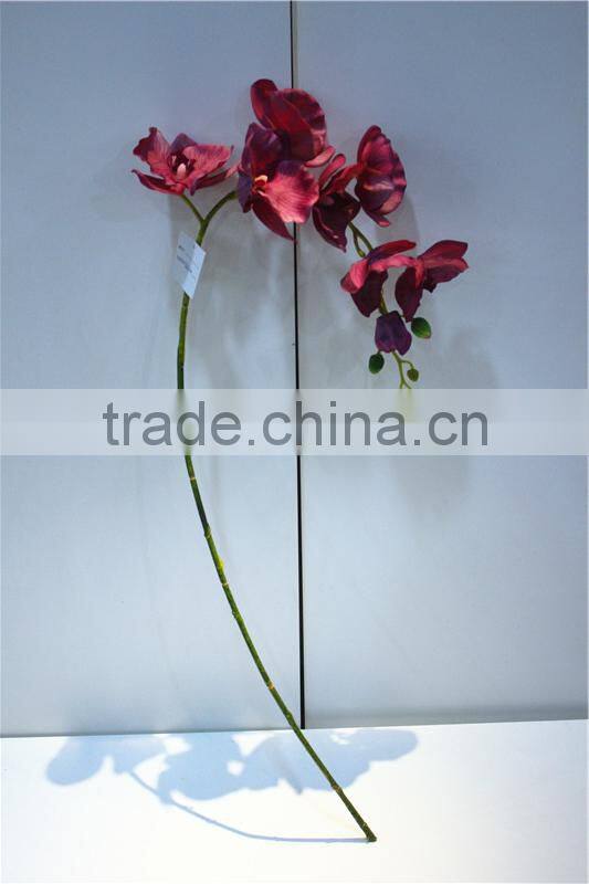 Home garden creepers decoration 110cm height artificial plum colored Phalaenopsis flowers making EHDL02 0808