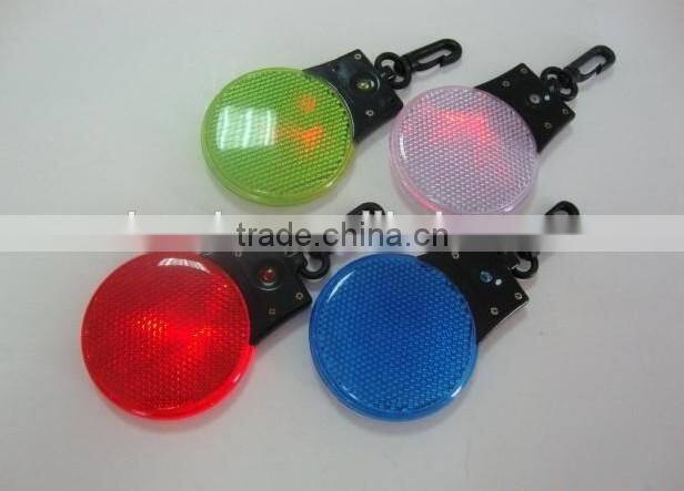 Plastic Halloween decorative light round shape keychain led flashing light