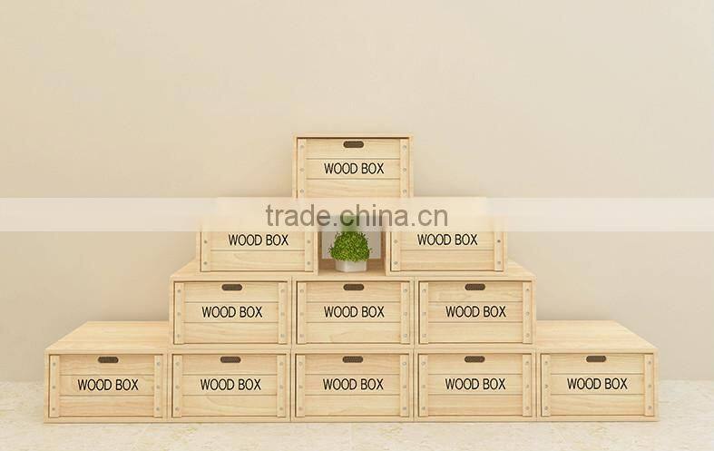 Free combination multi size hot selling wooden draw storage box cabinet