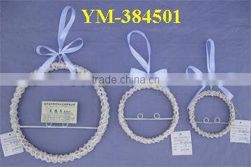 White Wicker Wreath Decoration,for business card holder.