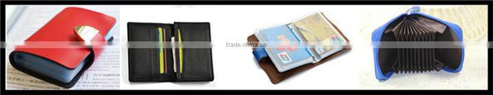High Quality rfid genuine leather money clip Wallets ,leather card holder.
