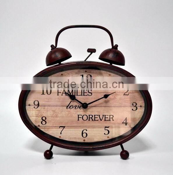 Metal desktop clock