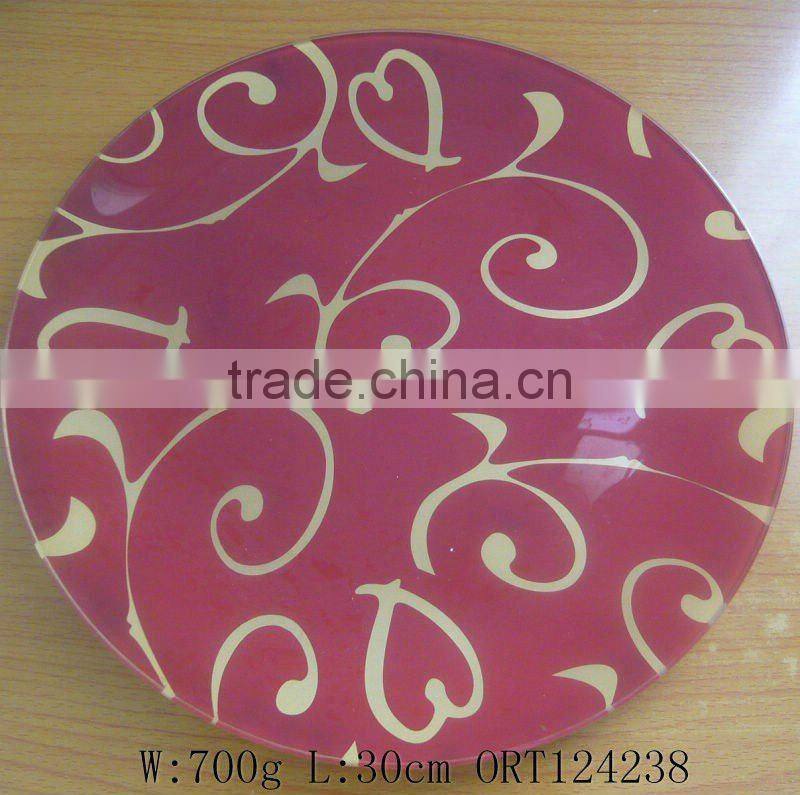 fancy glass plate