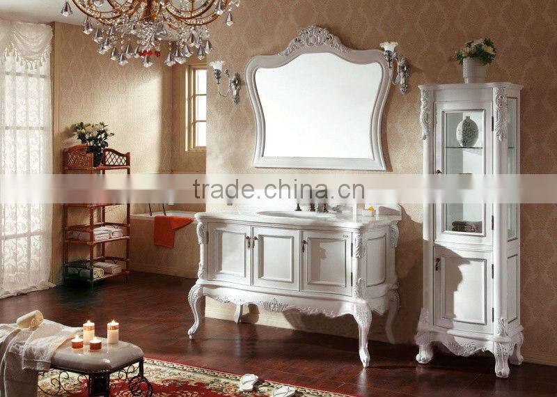 Bisini French Bathroom Mirror Cabinet With Side Cabinet,Bathroom Vanity Cabinet;Bathroom Furniture;(BF08-4047)