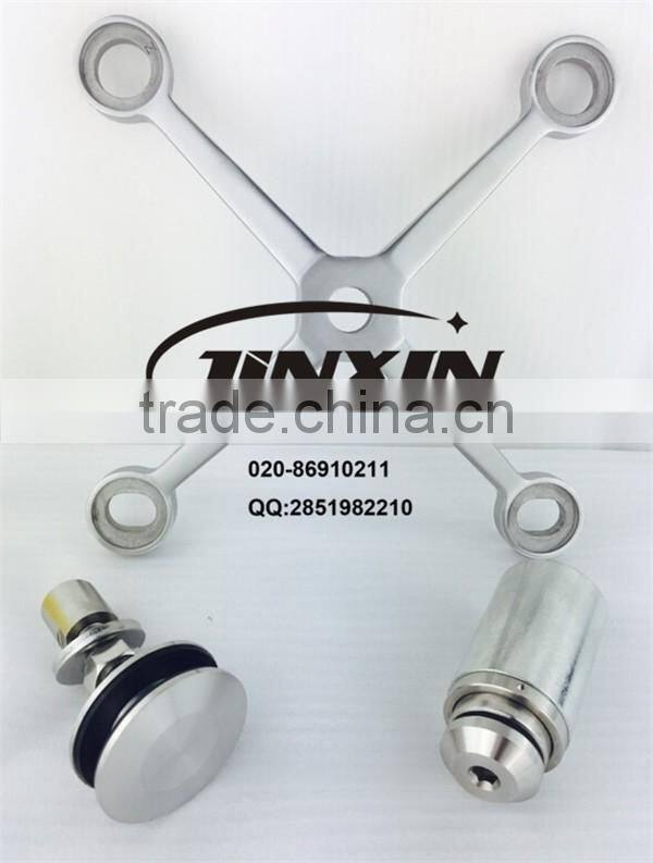 JINXIN Four Claws Stainless Steel SS304 Glass Spider Fittings Heavy Duty Type 200mm