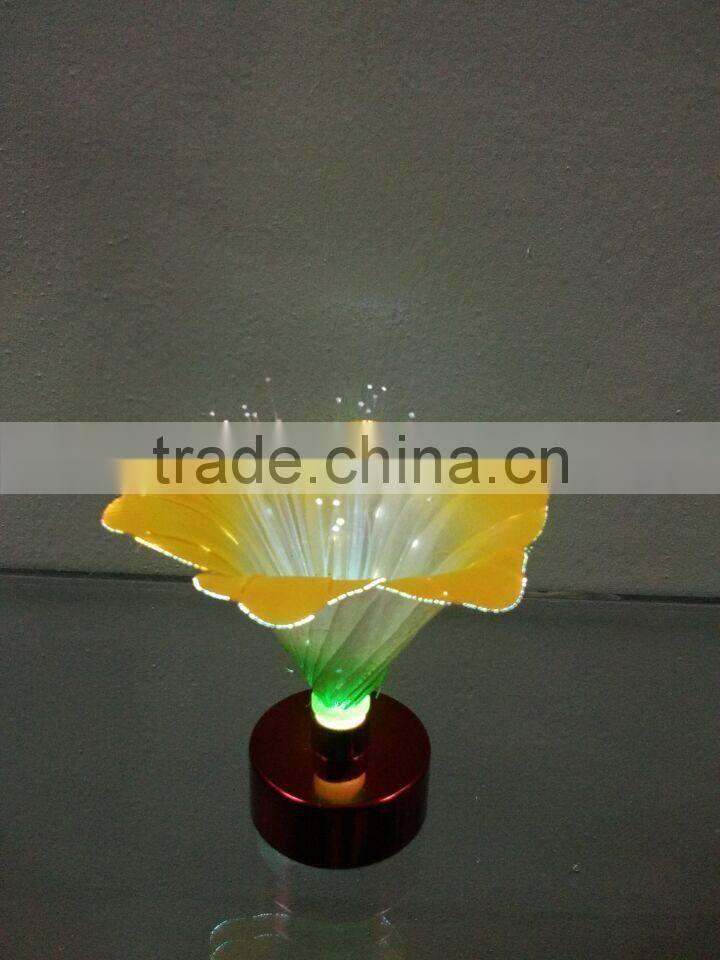 handmade 7colors LED fiber optic artificial flower wedding decoration
