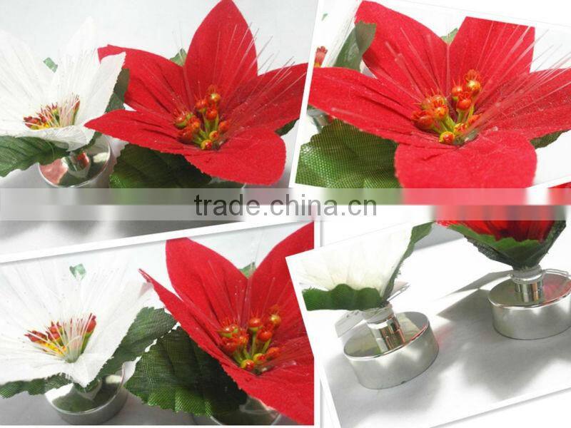 wholesales plastic atificial rose flower with LED light table decorations