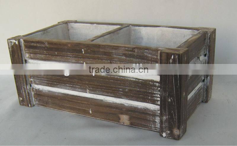 heat treatment samll indoor wooden planter