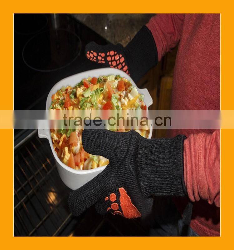 932F Extreme Temperature Heat and Flame Resistant Gloves for BBQ, Grill, Oven, Cooking, Fireplace etc