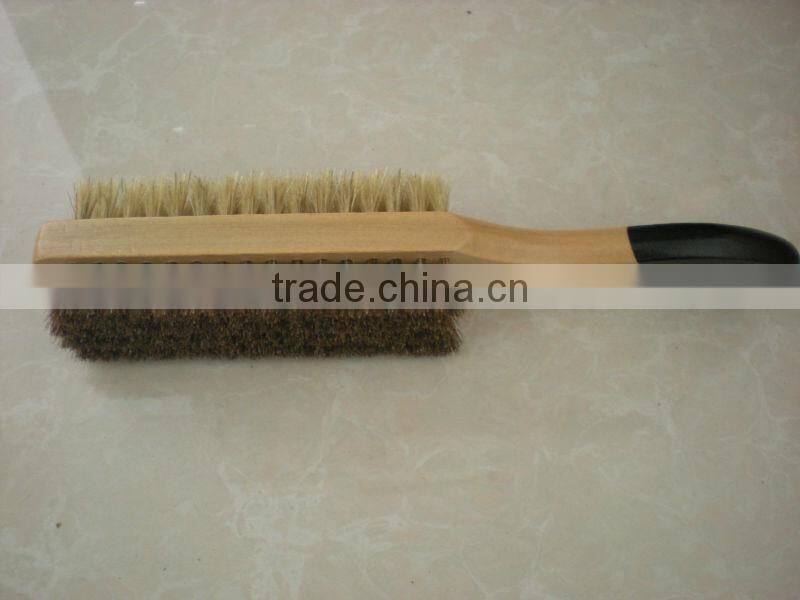 Doulbe side wooden shoe brush