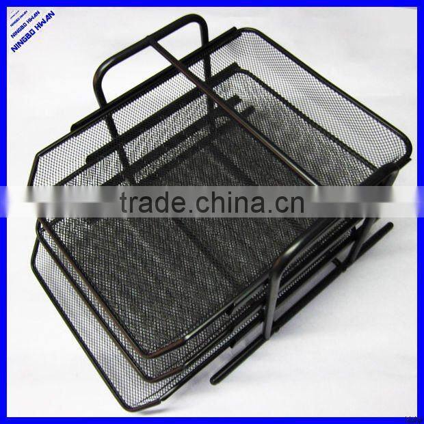 2 layers/2 floors metal mesh document tray