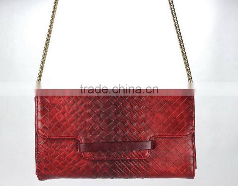 Ladies 2016 fashion knitting fabric envelope clutch bag