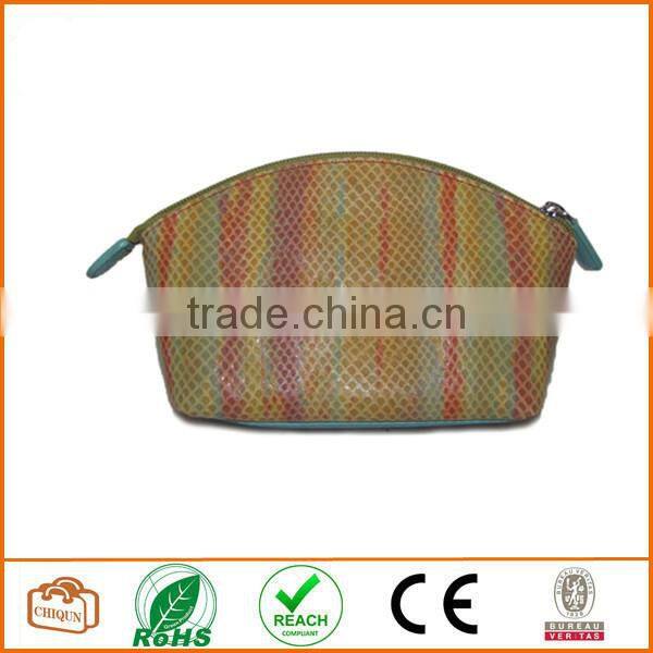 Leather Cosmetic Pouch Citrus Python