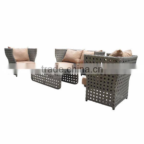 Brown Wicker Garden Furniture Set