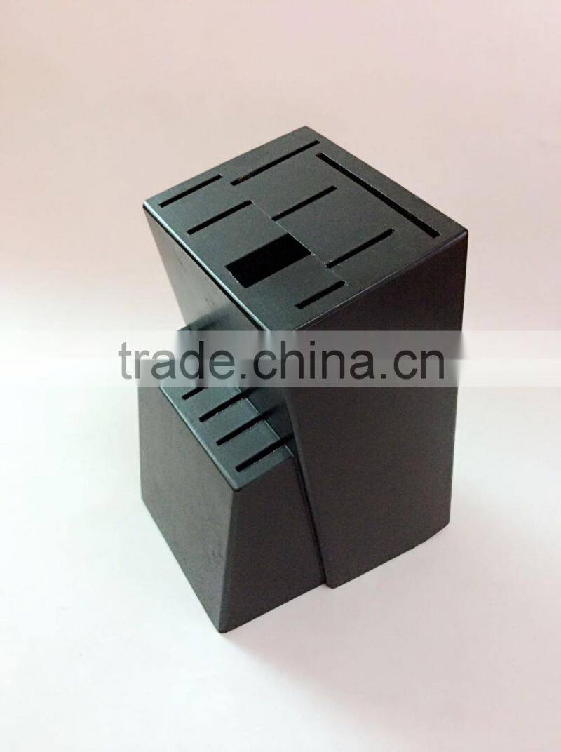14slots Wooden black coated wooden knife block,holder,stander