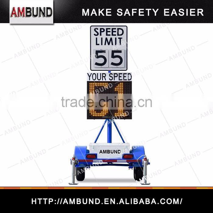 Radar Speed Trailer for Law Enforcement Traffic Flashing Radar Speed Limit LED Signs