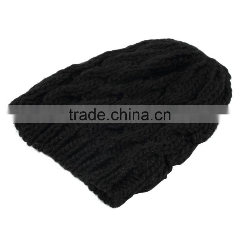 New Fashion Hat Women Warm Winter Beret Braided Beanie Crochet Knit Winter Hat knitting Hat
