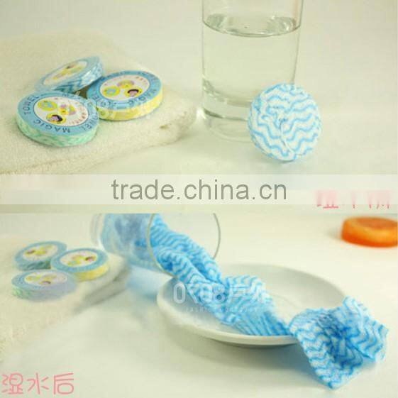 Cheap portable travel compress magic towel as seen on tv