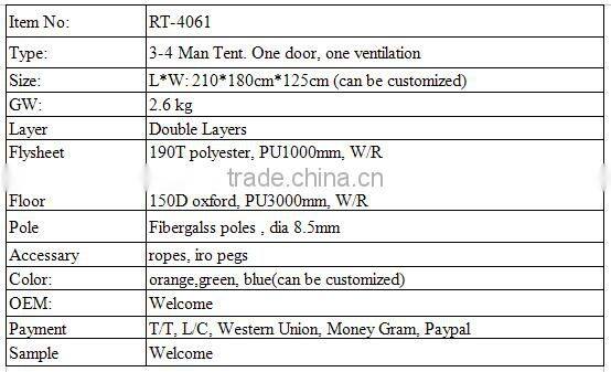 Camping Waterproof Shelter Family Tent