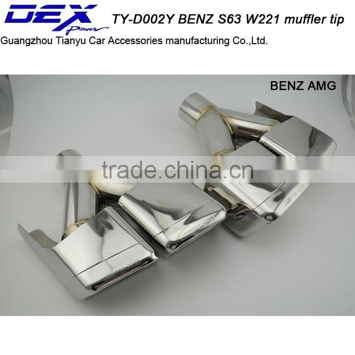 Tianyu DEX auto tuning SS304 b-enz amg s63 w221 exhaust pipe tail tip