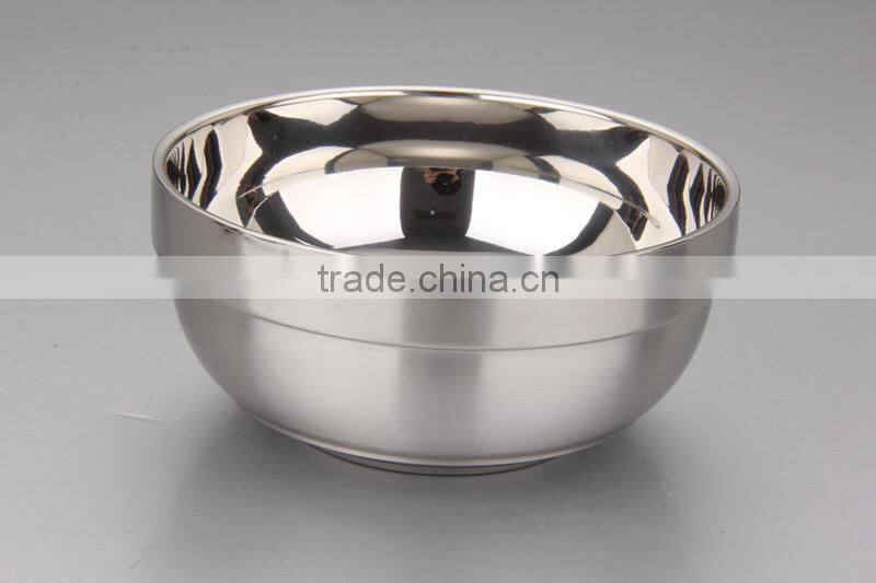 12cm-18cm modern design stainless steel double wall rice bowl